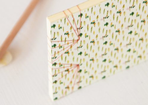 Carnet japonais illustré du motif végétal "Cyprès chauve" - papeterie artisanale créée dans le sud-ouest de la France → e-shop 23janvier