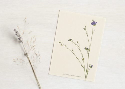 Carte florale Lin - papeterie naturelle • 23janvier