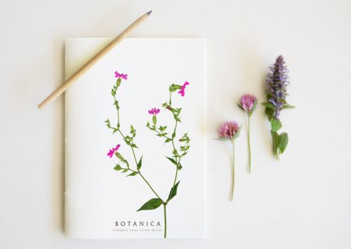 Carnet relié à la main - illustration florale • 23janvier
