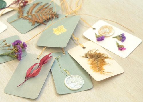 Petites cartes de Noël - plantes séchées • 23janvier