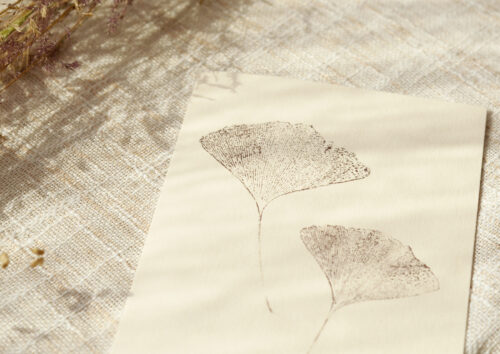 Carte Ginkgo - papeterie nature • 23janvier