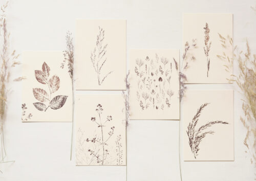 Lot de 3 cartes • illustrations Empreintes au choix • A6