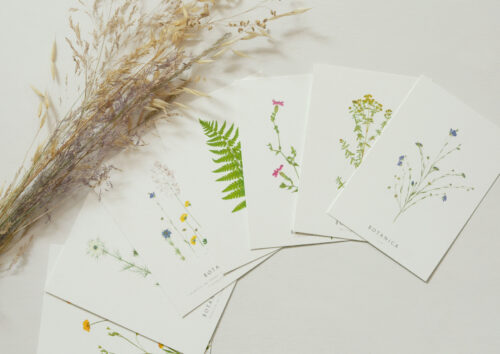 Lot de 3 cartes fleuries • papeterie artisanale