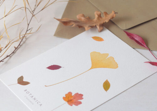 Carte Automne - feuilles flamboyantes • 23janvier