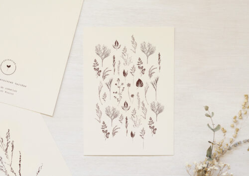 Carte Jardin Empreintes - illustration fleurie • 23janvier