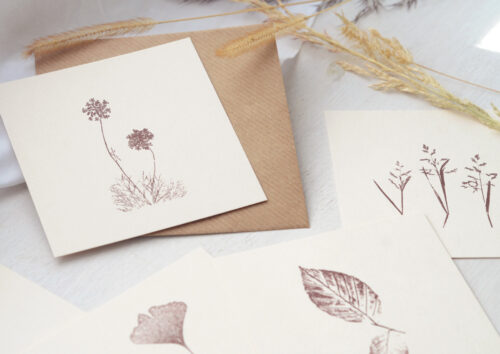 Lot de petites cartes fleuries • atelier 23janvier