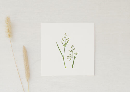 Petite carte artisanale • papeterie fleurie • 23janvier
