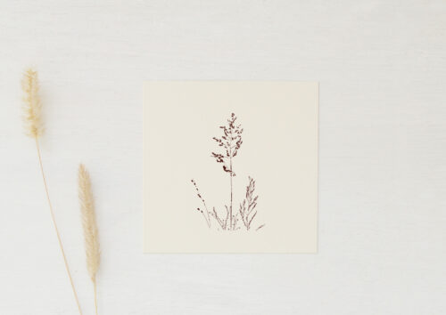 Petite carte fleurie • papeterie artisanale • 23janvier