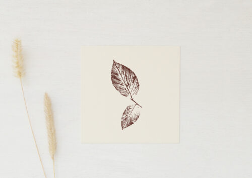 Petite carte végétale • papeterie artisanale • 23janvier