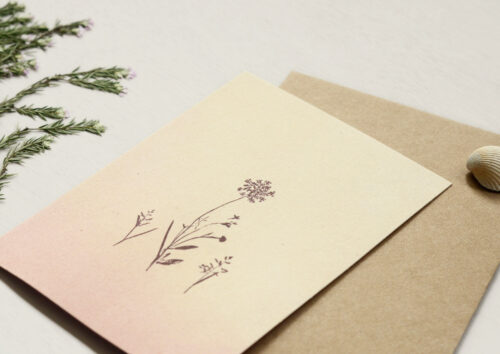 Carte fleurie teinte avec des plantes sauvages • 23janvier