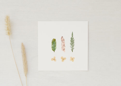 Petite carte Hiver • papeterie artisanale • 23janvier
