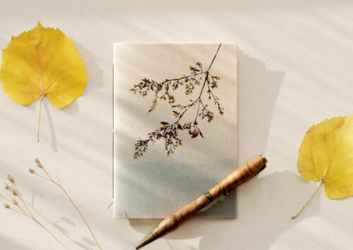 Petit carnet nature • aquarelle dorée faite-main • 23janvier