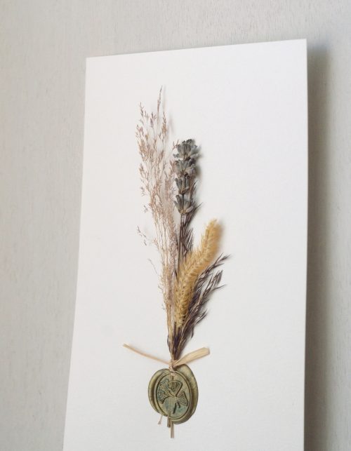 Herbier cacheté Graminées & Lavande • affichette A5
